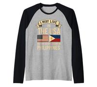 Potrei vivere negli Stati Uniti ma la mia storia è iniziata nelle Filippine Maglia con Maniche Raglan