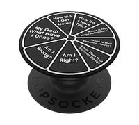Potresti chiederti: Grafico a torta retrò di musica pop classica degli anni '80 PopSockets PopGrip Adesivo