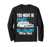 Potresti essere più veloce ma posso portare più carro della birra Maglia a Manica