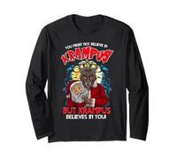 Potresti Non Credere a Krampus ma Krampus Crede in Te Maglia a Manica