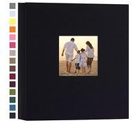potricher Album fotografico con copertina rigida in lino, 10 x 15 cm, 600 foto, grande capacità, per famiglia, anniversario di matrimonio, vacanze, colore: nero, 600 tasche