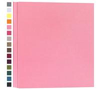potricher, Album fotografico per 1000 foto da 10,2 x 15,2 cm, copertina in lino, capacità extra large, album fotografico per famiglia, anniversario di matrimonio, bambino, colore rosa, 1000 tasche