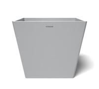 POTS&MORE Prismo 30 VP023002 - Vaso per piante da interno, 31 cm, forma quadrata, colore grigio chiaro, altezza 25,6 cm, in plastica, per piante da appartamento