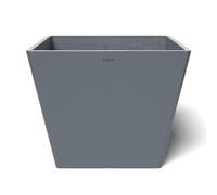 POTS&MORE Prismo 40 VP024001 - Vaso per piante, 40,8 cm, forma quadrata, colore grigio, altezza 33,2 cm, in plastica, per piante da appartamento