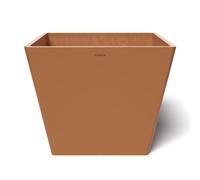 POTS&MORE Prismo 40 VP024003 - Vaso per piante, 40,8 cm, forma quadrata, colore terracotta, altezza 33,2 cm, in plastica, per piante da appartamento