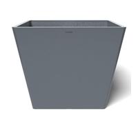 POTS&MORE Prismo 50 VP025001 - Vaso per piante da interno, 50 cm, forma quadrata, colore grigio, altezza 40,5 cm, in plastica, per piante da appartamento
