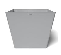 POTS&MORE Prismo 50 VP025002 - Vaso per piante da interno, 50 cm, forma quadrata, colore grigio chiaro, altezza 40,5 cm, in plastica, per piante da appartamento