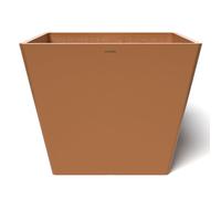 POTS&MORE Prismo 50 VP025003 - Vaso per piante da interno, 50 cm, forma quadrata, colore: terracotta, altezza 40,5 cm, in plastica, per piante da appartamento