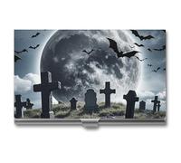 POTSCBVW Above The Cemetery - Porta biglietti da visita super leggero, portatile, in lega di alluminio, organizer per carte di credito, sottile, professionale, per impiegati, uomini e donne
