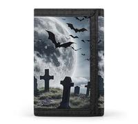 POTSCBVW Above The Cemetery Portafoglio compatto a tre ante con portachiavi, leggero e resistente, per esterni, stile, taglia unica, classico