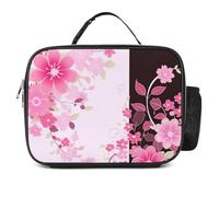 POTSCBVW Borsa termica per il pranzo con motivo floreale, grande capacità, con fibbia di sicurezza, a tenuta stagna, per lavoro, palestra, picnic, viaggi e attività all'aperto