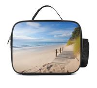 POTSCBVW Borsa termica per il pranzo con paesaggi da spiaggia, grande capacità, con fibbia di sicurezza, borsa termica a tenuta stagna per lavoro, palestra, picnic, viaggi e attività all'aperto