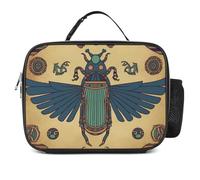 POTSCBVW Borsa termica per il pranzo con scarabeo egiziano, grande capacità, con fibbia di sicurezza, a prova di perdite, per lavoro, palestra, picnic, viaggi e attività all'aperto