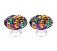 POTSCBVW Confezione da 2 maniglie per cassetti a forma di stelle, in acciaio inox, per cucina, bagno, comò minimalista, rotonda, facile installazione, hardware incluso