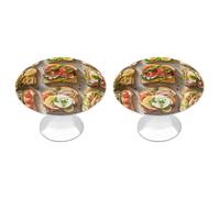 POTSCBVW Confezione da 2 maniglie per cassetti a sandwich Enciclopedia in acciaio inox, per cucina, bagno, cassettiera, stile minimalista, rotonda, facile installazione, hardware incluso