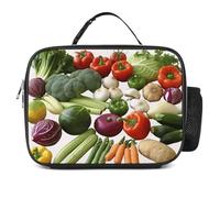 POTSCBVW Introduzione di varie verdure Lunch Bag grande capacità, borsa termica per il pranzo con fibbia sicura, borsa termica a tenuta stagna per lavoro, palestra, picnic, viaggi e attività