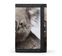 POTSCBVW Koala Bear Portafoglio compatto a tre ante con portachiavi, leggero e resistente, per esterni, stile, taglia unica, classico