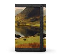 POTSCBVW Lake District National Park Portafoglio compatto a tre ante con portachiavi, borsa leggera e resistente per esterni, stile, taglia unica, classico