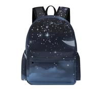 POTSCBVW Nightsky - Zaino da viaggio con luna sospesa, unisex, impermeabile, in tessuto Oxford, grande capacità, durevole e leggero