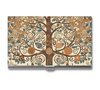 POTSCBVW Porta biglietti da visita con albero della vita, super leggero, portatile, in lega di alluminio, organizer per carte di credito, sottile, professionale, per impiegati, uomini e donne