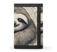 POTSCBVW Portafoglio compatto a tre ante con portachiavi a forma di bradipo My Spirit, borsa leggera e resistente per attività all'aperto, stile, taglia unica, classico