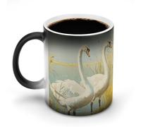 POTSCBVW Tazza in ceramica che cambia colore con la pittura d'oca vintage che rivela il design nascosto quando è calda, tazza da caffè sensibile al calore, divertente regalo per compleanno, Natale