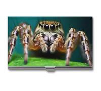 POTSCBVW Wildlife Spider - Porta biglietti da visita super leggero, portatile, in lega di alluminio, organizer per carte di credito, sottile, professionale, per lavoratori in ufficio, uomini e donne