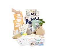 Pott'd Kit di Argilla senza cottura per Principianti. Kit fai da te creativo adulti comprendente argilla senza cottura, attrezzi, colori, pennelli, smalto e istruzioni passo-passo