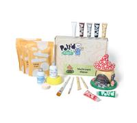 Pott'd Mini Kit di Ceramica | Kit di Argilla Autoindurente per Adulti | Include Colori, Pennelli e Strumenti da Vasaio | Tutorial Online Gratuito Passo Dopo Passo | Perfetto per Principianti