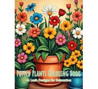 Potted Plants Coloring Book: 44 Lush Designs for Relaxation