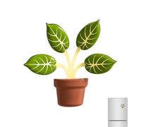 Potted Plants Shape Magnetic Accessories -Fridge Magnets Set, Kitchen Refrigerator Decor, Cute Plant Fridge Magnets Decorative Set, Multi Purpose Locker Car Metal Plate Blackboard Whiteboard Office C