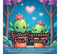 Potted Succulent Pair Coloring: Relax your mind while coloring adorable pairs of succulent plants in cute decorative pots.