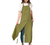 Pottery Apron, Full Coverage Pinafore, Ergonomic Design and 3 Utility Pockets, Adjustable Fit, Canvas Shield for Art, Gardening, Painting, Sculpture, Studio, Wheel Throwing, Crafting