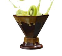 Pottery Coffee Mugs | Versatile Stoneware Funnel Coffee Tea Cup Set Retro Style Novelty - 170ml Innovative Aesthetics Stoneware Cup & Saucer Sets For Cofffee Milkshake Cappuccino Latte Sake Yogurt