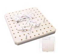 Pottery Firing Mat - Porous Refractory Pad for Pottery | Kiln Support Accessories | 10x10x1.1cm Ceramic Fiber Electric Kiln Pad with 60 Support Nails, Heat Resistant up to 1350°C/2462°F