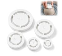 Pottery Foot Ring Tool, Clay Base Aligner for Ceramic Making(White)