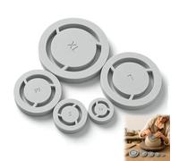 Pottery Foot Ring Tool, Clay Base Maker Press for Even Ceramic Bases, Aligned Foot Ring Template for Pottery Wheel, Pottery Base Tool for Cups Bowls Mugs Plates，Bianco