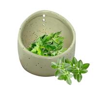 Pottery Handmade Herb Stripper Multi-Hole Ceramic Cup - Kitchen Artisan Peeler, Leaf Separator Tool, Clean Prep Solution | For Salad Cooking Chard Rosemary Basil