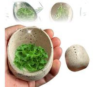 Pottery Herb Stripper Bowl, Pottery Herb Stripper, Hugimpel Herb Stripper Cup, Handmade Pottery Herb Stripper, Suitable for Peeling Off the Leafy Assembly of Cilantro, Rosemary (White)