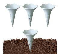 Potting Soil Aeration Tubes - 4 Pack Plant Ventilation Tubes | Flower Pot Aeration Stakes | PP Material, 12.4x6x6cm, Circulate Potting Soil, Prevent Root Rot, For Garden Balcony Home Living Room, With