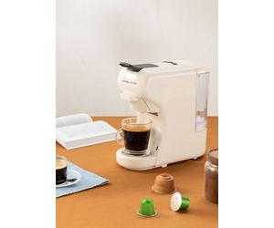 POTTS - Macchina Per Caffè Multicapsula E Caffè Macinato Bianco Sporco