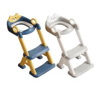 Potty Training Seat, Adjustable Potty Seat, Non Slip Design Easy to Clean, Step Toilet Trainer, Foldable Bathroom Teaching for Little Girls, 22.05x13.98x13.39 in