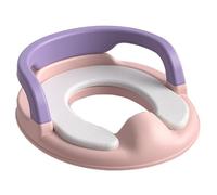 Potty Training Seat - Anello da bagno imbottito, base non scivolosa | Adattatore per WC leggero con manici sicuri, per allenatore da bagno di supporto per ragazza
