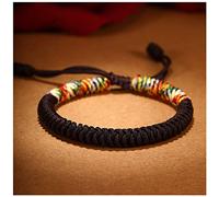 POTUBI Braccialetti buddisti tibetani Intrecciati a Mano, da Uomo e da Donna, con Nodi Intrecciati, Braccialetti Portafortuna in Corda Rossa for la Protezione(Brown_Men)