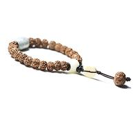 POTUBI Braccialetto di Meditazione Yoga Rudraksha Besds, Braccialetto di Preghiera con Perline di Buddha, for Le Donne