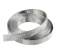POTUBI Guaina Intrecciata in Rame stagnato Cinghie di Messa a Terra in Metallo Flessibili espandibili Lunghezza Cavo 3 Metri Adatto for collegamenti elettrici, Larghezza 5 mm(Width 16mm)