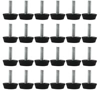 POTUBI M6 x 18 23mm Furniture Glide Leveling Feet Adjustable Leveler Floor Protector for Table Desk Leg 24 Pack