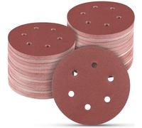 POTUINOM 100 dischi abrasivi da 15,2 cm, grana 100, 6 fori, carta vetrata orbitale per levigatrice