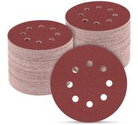 POTUINOM 165 dischi abrasivi rotondi da 12,7 cm, con gancio e anello di carta vetrata per levigatrice orbitale casuale grana 40 60 80 120 150 240 320 400 600