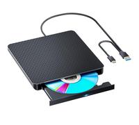 POTVMOSL Lettore Bluray esterno per lettura e scrittura, portatile, compatibile con USB 3.0 e porta di tipo C per Win 7-11/MAC OS, legge BD/DVD/CD